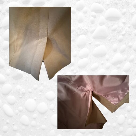 Unusual Design Ladies Fitted Long Jacket - Beige - Size 6 - Picture 3 of 9